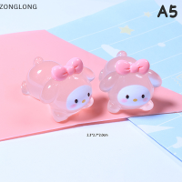 ?ZONGLONG? 5ชิ้นการ์ตูนน่ารักสามมิตินอนลง Sanrio เรซิ่นเครื่องประดับแผ่นปิ่นปักผม DIY เคลือบเงา