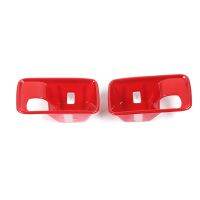 Inner Door Handle Bowl Cover Trim ABS Interior Accessories for Dodge Challenger 2009 2014 (Red)