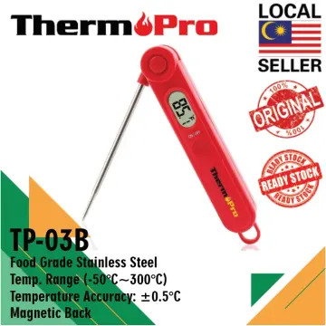 ThermoPro Tp03b Digital Instant Read Meat Thermometer Kitchen Cooking Food Candy Thermometer with Backlight and Magnet for Oil Deep Fry BBQ Grill