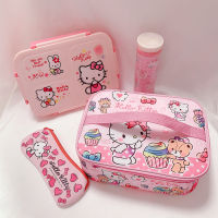 Sanrio Hello กระเป๋าถือการ์ตูนกล่องอาหารกลางวันนักเรียนกระเป๋า Melody กล่องอาหารกลางวันถุงฉนวนกันความร้อนถุงเก็บความจุขนาดใหญ่