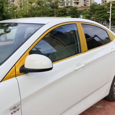 Auto Window Frame ABC Pillar Trims Carbon Fiber Protection Film Sticker Decal Car Styling For Hyundai Solaris Verna Accessories