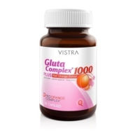 Vistra Gluta Complex 1000 Plus Red Orange Extract วิสทร้า กลูต้า คอมเพล็กซ์ 1000 (30 เม็ด)