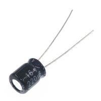 ตัวเก็บประจุชนิดอลูมิเนียมอิเล็กโต 50PCS 220uF 16V 220MFD 16Volt 6*7mm Aluminum Electrolytic Capacitor