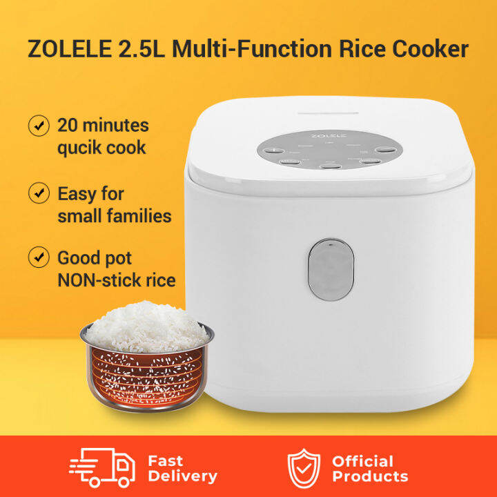 【FREE Adapter】ZOLELE Korean Rice Cooker 2.5L periuk nasi 24hour Reservation MultiFunction Rice