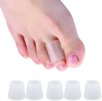 ♙☇✳ 10pcs/5 Pairs Silicone Gel Little Toe Tube Corns Blisters Corrector Pinkie Protector for Hammer Toe Relieving Toe Pain 2CM