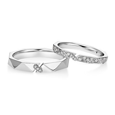 [COD] ชิงช้าสวรรค์คู่รักแหวนเปิดเฉพาะกลุ่ม S925 การออกแบบระดับไฮเอนด์เงินแท้สำหรับผู้ชายและผู้หญิง Christmas Gift