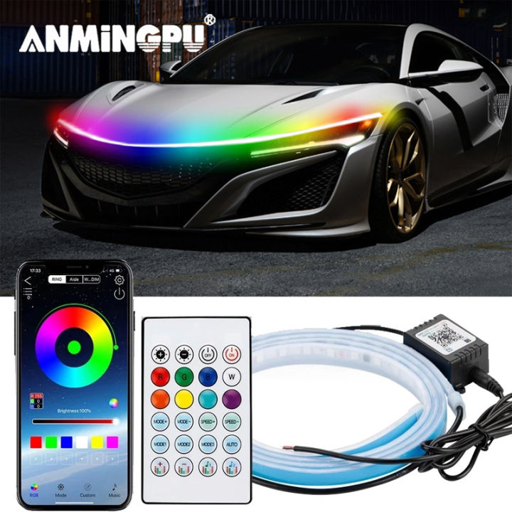 anmingpu-rgb-led-car-hood-light-colorful-auto-headlight-strip-daytime-running-lights-app-remote-control-car-hood-decorative-lamp