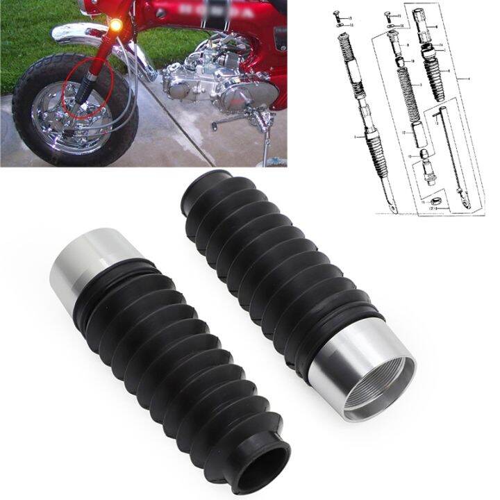 ∈﹍ Motorcycle Front Fork Cover Gaiters Gators Boots For HONDA Z50 Z50R