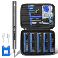 120 in 1 Precision Electric Screwdriver for Xiaomi Phone Laptop Strong Magnetic Screwdriver Set Mini Rechargeable Screwdrivers