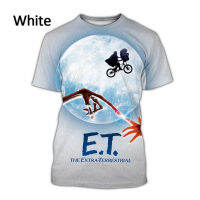 2023 NewMen S T-Shirt E.T. The Extra-Terrestrial Pattern 3D Men S Casual Fashion Print T-Shirt Hip Hop Funny Cool Short Sleeve Oneck Top เสื้อยืด