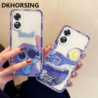 DKHORSING INS ใหม่เคสโทรศัพท์ OPPO A78 5G เคสใสการ์ตูนน่ารักปลอกอ่อน Oppo A78 2023ฝาครอบป้องกันเลนส์กันกระแทก