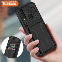 Bananq Shockproof Card Slot Stand Phone Case For VIVO Y5 2020 Y11 2019 Y12 Y12A Y15 Y17 Y20 Y20i Y20S Y72 5G Y53S Bracket Cover