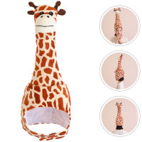 Arenlen【Hot Sale】 หมวกเครื่องแต่งกาย Giraffe หมวกตุ๊กตาตลกรูปร่าง Giraffe หมวกสัตว์แปลกใหม่