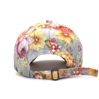 Western Flower Print Design Cotton Adjustable Women Baseball Cap Fashion Outdoor Sun Protection Trip Women Hat