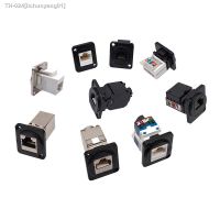 ❄♛ D-Type Connector RJ45-CAT6 Ethernet Connection Panel Mount Socket Network CAT5E Connectors