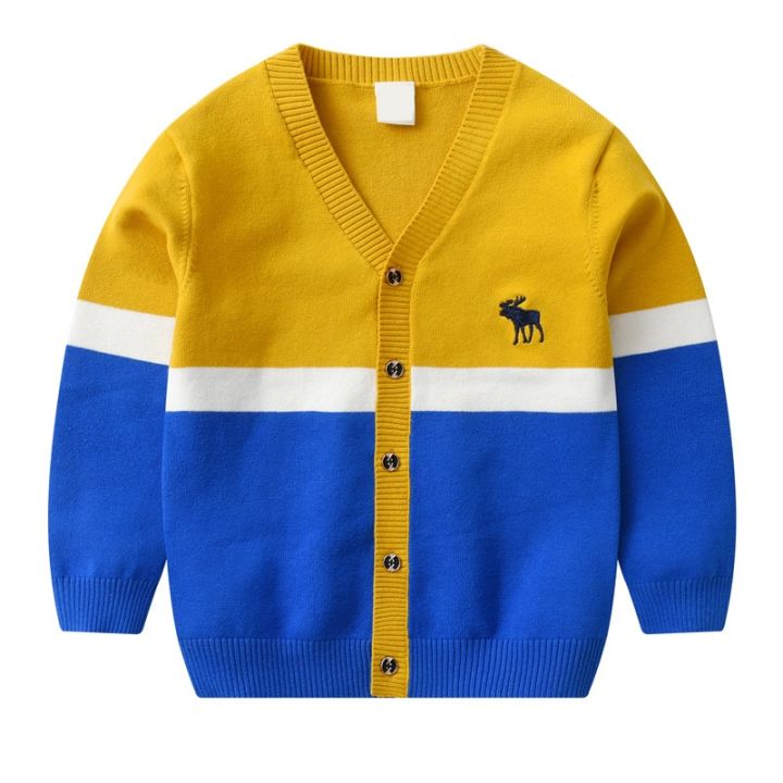 2023-boys-cardigan-sweater-spring-autumn-children-knitted-jacket-v-neck-baby-clothes-patchwork-jumper-kids-sweaters-coat-2-8y