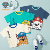 paw patrol เสื้อยืดแขนสั้นลําลอง พิมพ์ลายการ์ตูนทีม Wang Team สําหรับเด็กผู้ชาย