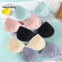 HOUMENG แผ่นรองหน้าอกแบบถอดได้,แผ่นรองหน้าอกแบบสีทึบสำหรับใส่บิกินี่สตรีแผ่นเสริมหน้าอกแผ่นรองชุดชั้นในฟองน้ำอุปกรณ์เสริมชุดชั้นในสตรี