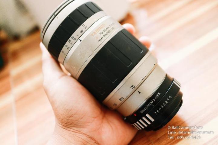 ขายเลนส์มือหมุน-tamron-tele-macro-75-300mm-f4-5-6-serial-106181-for-sony-mirrorless