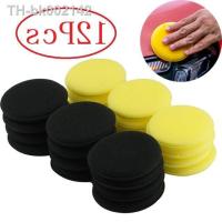 ♙✔ 12Pcs Car Waxing Foam Polish Wash Sponges Applicator Pad Cleaning Waxing Round Foam Sponge Detailing Washing Car Cleaning Tools