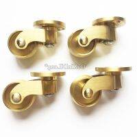 Brand New 4PCS 1Inches Brass Wheels Universal Furniture Rollers Table Chair Sofa Silent Pulleys Flexible Rotation Casters