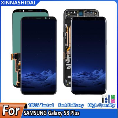 100% การทดสอบการแสดงผลสำหรับ Galaxy S8บวก G955A G955U G955F จอแสดงผล LCD แบบสัมผัสหน้าจอแผงหน้าจอทัชสกรีนสำหรับ S8 + OLED