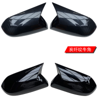 Horn Glossy Black Car Side View Rearview Mirror Cover Caps Trim Sticker For Toyota Camry 2018+ For Avalon C-HR 2016-2018+