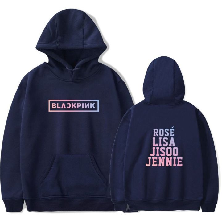 wejnxin-มาใหม่-k-pop-hoodies-เสื้อสวมหัว-blackpink-กลุ่มสวมเสื้อคลุมด้วยผ้า