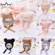 Tôi Yêu DADDY & Xác Ướp Đôi Pompom Bé Hat Beanie Dệt Kim Mùa Đông Ấm Trẻ