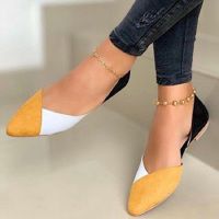 BestCWW Casual Shoes Women Fashion Flat Sandals Mixed Colors Ladies Loafers Pointed Toe Slip Female Office Shoes Casual Sandals