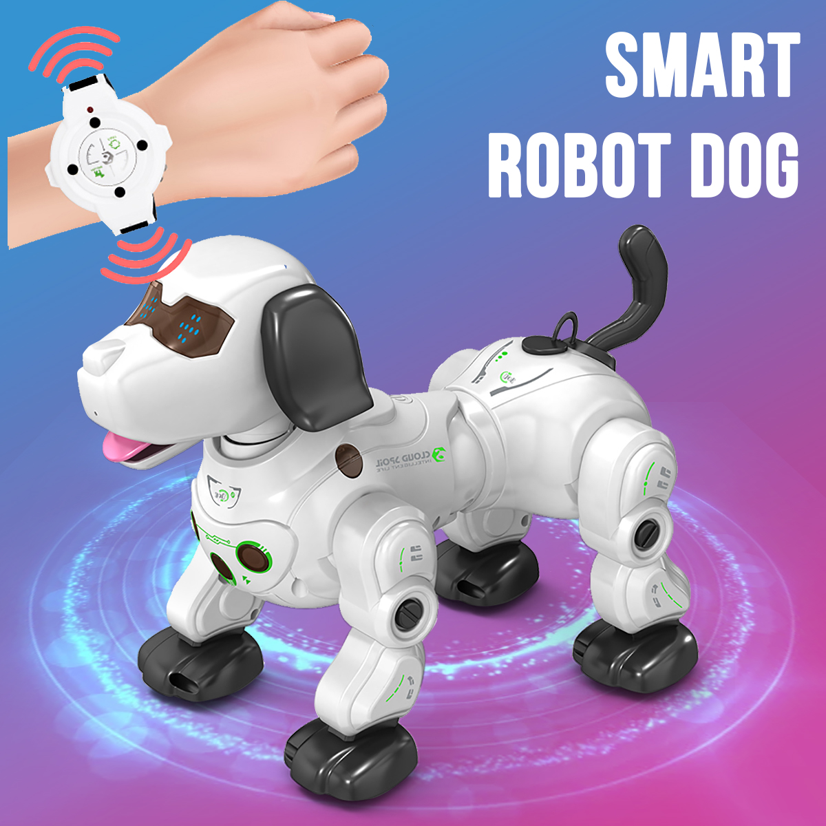 Intelligent Touch Remote Control Robot Pet Dog with Sound & Light Kids Toy G 