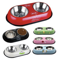 Dog Cat Dish Bowl Large Food Pet Puppy Water Feeder Stainless Steel Drinking Anti-skid for Small Middle Teddy Pug High Grade