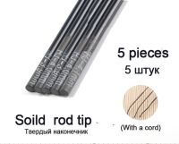 อุปกรณ์เสริมคันคาร์บอนกลวงที่เป็นของแข็งขนาด2.2-4.1มม. 5ชิ้น80ซม. แนะนำอะไหล่เบ็ดตกปลาเบ็ดตกปลาไต้หวันแข็งแรง