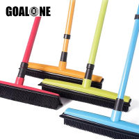 GOALONE Push Broom Soft Bristle Rubber Broom Car Sweeper with Squeegee Miracle Broom Hair Removal Household Dust Sweeper