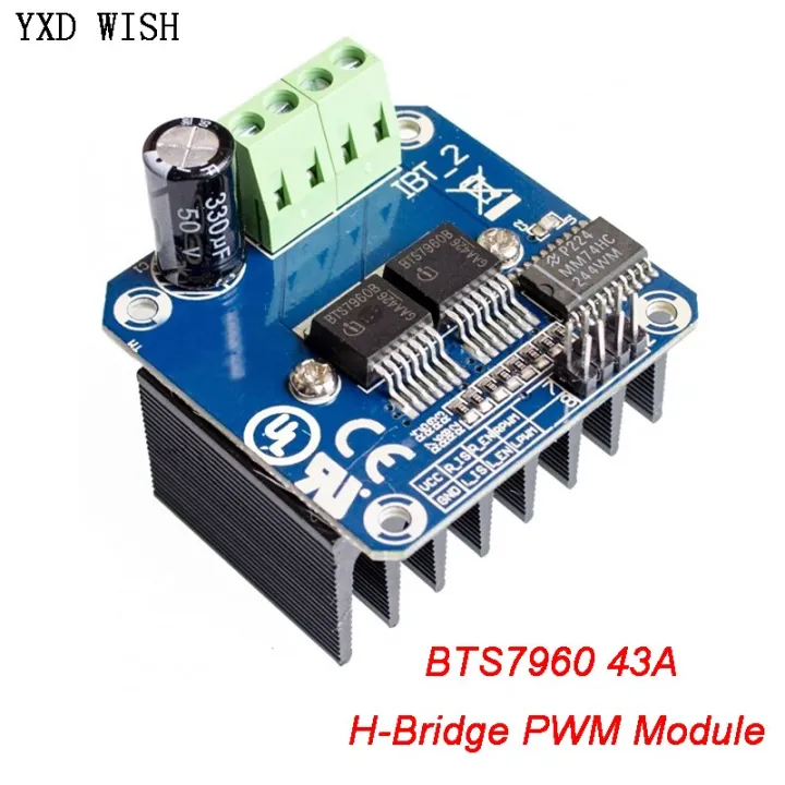 Double BTS7960 43A H-bridge High-power Motor Driver module/ for Arduino ...