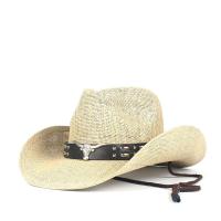 หมวกคาวบอยตะวันตกกลวงสำหรับฤดูร้อนของผู้หญิงผู้ชายแบรนด์พังค์ Sombrero Hombre Beach Cowgirl แจ๊สขนาดหมวกบังแดด56-58ซม.