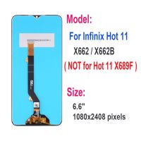 ต้นฉบับสำหรับ Infinix Hot 11 Hot11ชิ้นส่วนจอสัมผัสแอลซีดีของเครื่องแปลงดิจิทัลการเล่นสำหรับ Infinix ร้อน11 2022 X662 X675 X662B LCD