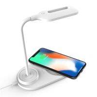 Table Lamp LED 10W QI Quick Wireless Charging Desk Lamp Flexible Touch Dimmable Eye Protect Reading Table Light 3 Colors Office