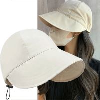 Wide Brim Hat Drawstring Adjustable Caps for Men Beach Hats Quick-drying Visors Cap