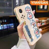 YIWESAN, เคสเคสสำหรับ Honor 50 70 5G เมจิก4 Pro ลายการ์ตูนโดราเอมอนบางหรูหราชุบลายเคสโทรศัพท์เคสนิ่มกันกระแทกคลุมทั้งหมดป้องกันเลนส์กล้อง