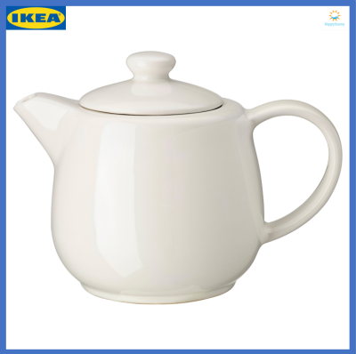 กาน้ำชา กาชงชา ทำจากสโตนแวร์ สีออฟไวท์ ความจุ 1.2 ลิตร VARDAGEN วาร์ดาเกน (IKEA)