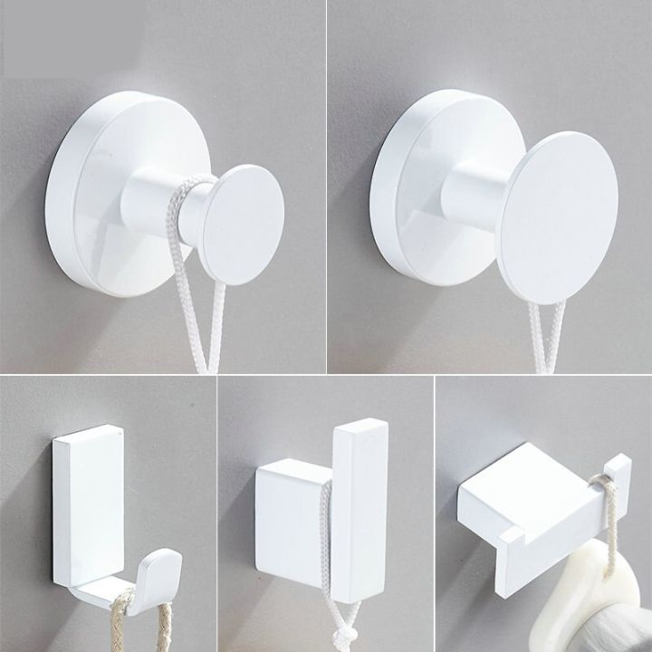 white-painted-stainless-steel-single-robe-hooks-wall-hang-mounted-towel-hook-clothes-hook-bathroom-hardware-clothes-hangers-pegs