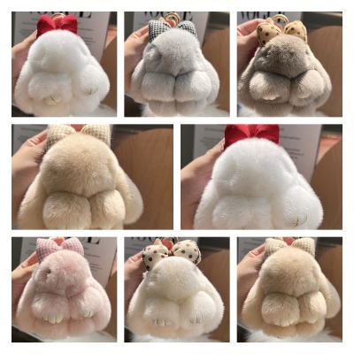 Rabbit Pendant Bunny Fur Car Keychain Bag Hanging Plush Gift Toy Ornament