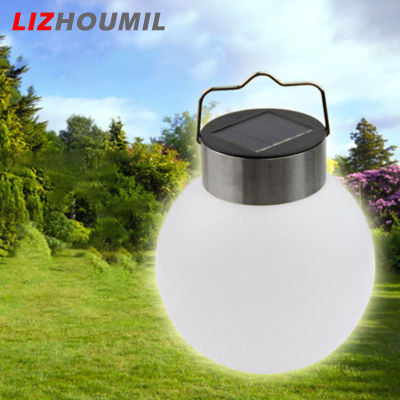 LIZHOUMIL โคมไฟแขวนพลังงานแสงอาทิตย์ LED ทรงลูกบอลตกแต่งไฟถนนกลางแจ้ง