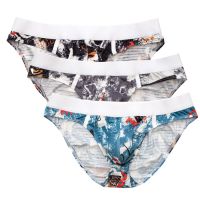 3pcs Sexy Men Underwear Briefs Cuecas Calzoncillos Slip Gay Underwear Bikini U Convex Pouch Breathable Male Panties Shorts