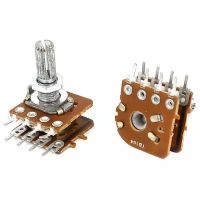 WH-148เสียง Potentiometer Switch Dual 8-Pin Center Tap B50K B100K 25มม.