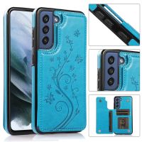 ☜♂✹ S21 Ultra 5G Wallet Phone Case for Samsung Galaxy S22 Plus S20 FE Note 20 10 8 9 S10e S9 Leather Embossed Card Holder Cover