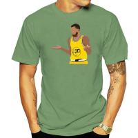 เสื้อยืดแขนสั้นสำหรับผู้ชายเสื้อยืด Steph Curry ยักไหล่สำหรับทุกเพศ