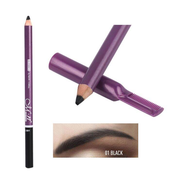 menow-p09013-hard-head-eyebrow-pencil-with-eyebrow-comb-easy-to-color-not-easy-to-smudge-makeup-cosmetic-gift-for-girl