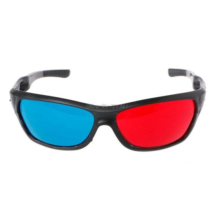 fast-delivery-baoqingli0370336-แว่นตา3d-anaglyph-สีแดงสีน้ำเงินกรอบสีขาวอเนกประสงค์สำหรับดีวีดีเกมดูหนังทีวีวิดีโอสินค้าอิเล็กทรอนิกส์